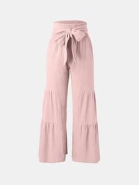 Tied Ruched Wide Leg Pants - Pahabu - Women's Clothing & Shop