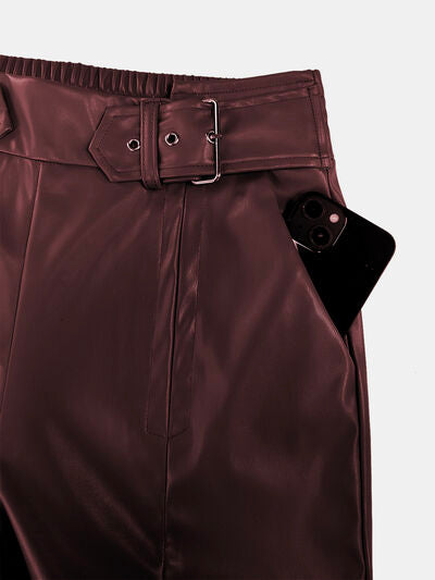 Half Elastic Waist Wide Leg Pants - Pahabu - Women's Clothing & Shop