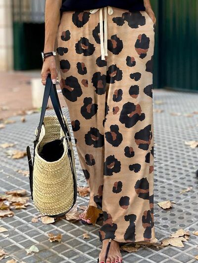 Leopard Wide Leg Pants - Pahabu - Women's Clothing & Shop