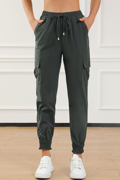 Drawstring High Waist Joggers With Pockets - Pahabu - Women's Clothing & Shop