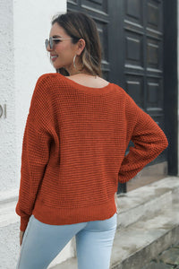Crisscross Surplice Neck Long Sleeve Sweater - Pahabu - Women's Clothing & Shop