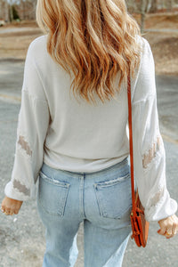 V-Neck Dropped Shoulder Blouse - Pahabu - Women's Clothing & Shop