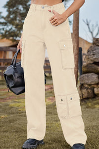 Loose Fit Long Jeans with Pockets - Pahabu - Women's Clothing & Shop