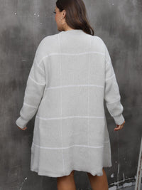 Plus Size Round Neck Long Sleeve Sweater Dress - Pahabu - Women's Clothing & Shop
