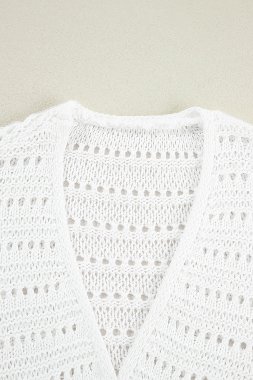 Openwork Open Front Long Sleeve Cardigan - Pahabu - Women's Clothing & Shop