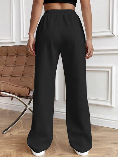 Drawstring Elastic Waist Pants with Pockets - Pahabu - Women's Clothing & Shop