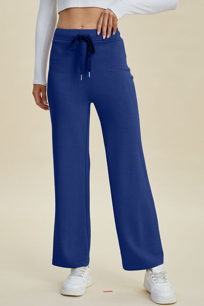 Basic Bae Full Size Air Scuba Drawstring Wide Leg Pants - Pahabu - Women's Clothing & Shop
