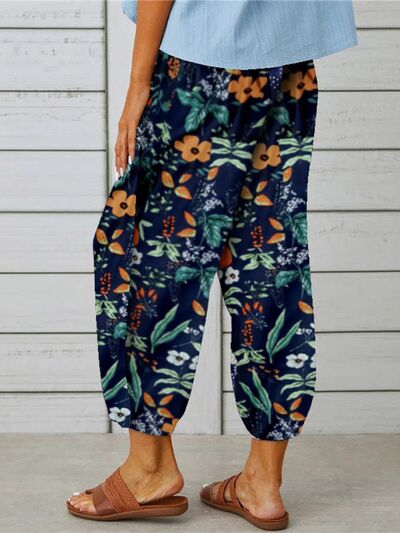 Printed Tied Cropped Pants - Pahabu - Women's Clothing & Shop