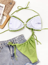 Frill Trill Halter Neck Bikini Set - Pahabu - Women's Clothing & Shop