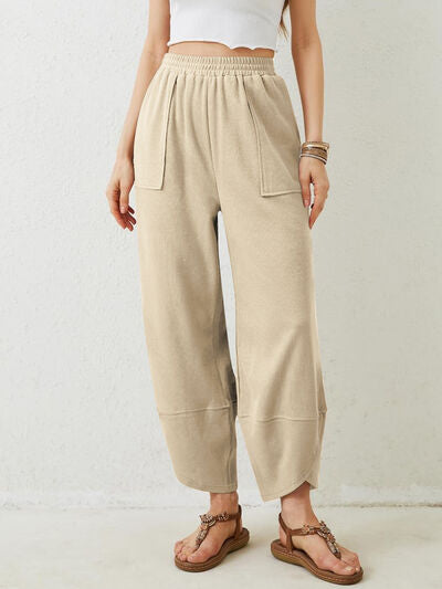 Lovelet Elastic Waist Wide Leg Pants - Pahabu - Women's Clothing & Shop