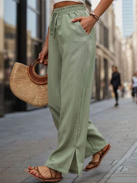 High Waist Wide Leg Pants - Pahabu - Women's Clothing & Shop