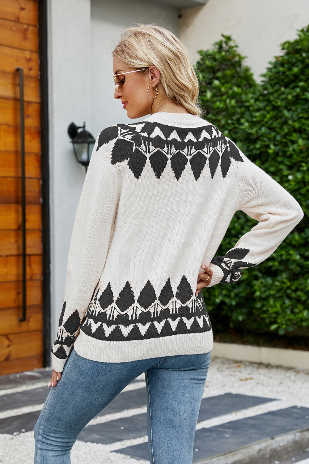 Round Neck Long Sleeve Sweater - Pahabu - Women's Clothing & Shop