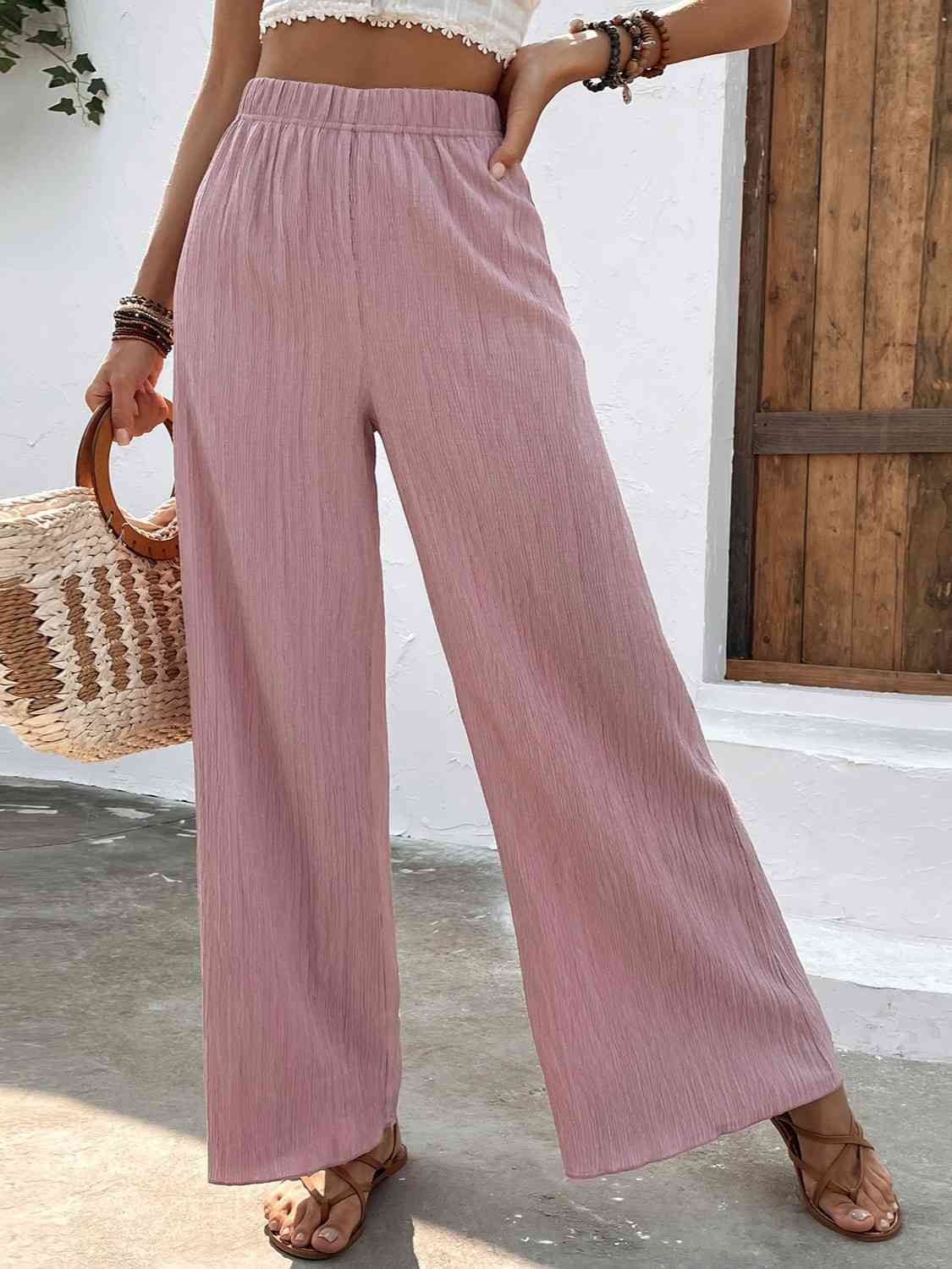 Full Size High Waist Wide Leg Pants - Pahabu - Women's Clothing & Shop