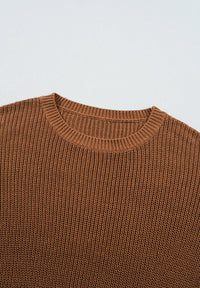 Pearl Detail Round Neck Long Sleeve Sweater - Pahabu - Women's Clothing & Shop