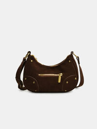 Suede Adjustable Strap Shoulder Bag - Pahabu - Women's Clothing & Shop