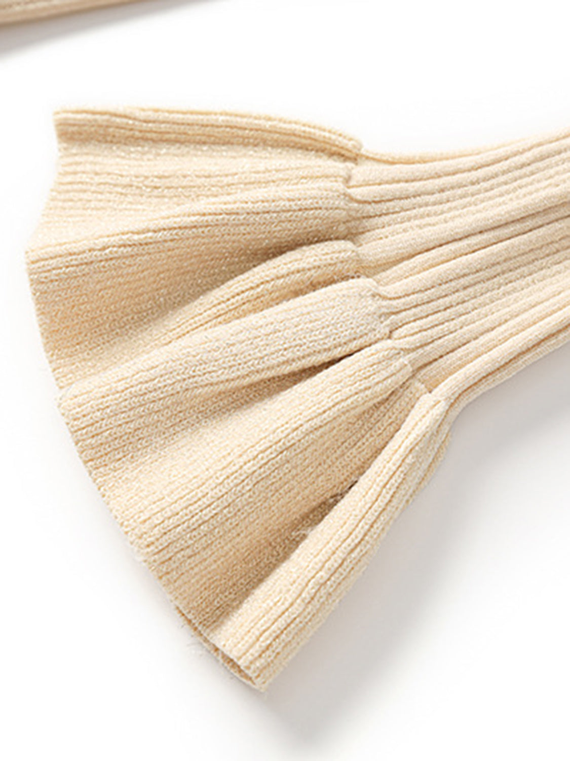 V-Neck Flounce Sleeve Sweater Dress - Pahabu - Women's Clothing & Shop