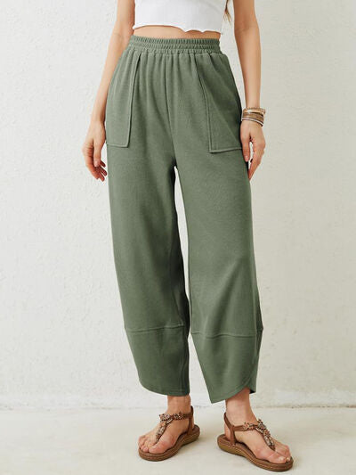 Lovelet Elastic Waist Wide Leg Pants - Pahabu - Women's Clothing & Shop