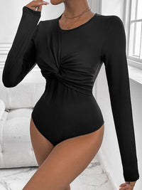 Perfee Twisted Round Neck Long Sleeve Bodysuit - Pahabu - Women's Clothing & Shop