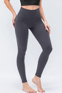 Wide Waistband Slim Fit Active Leggings - Pahabu - Women's Clothing & Shop