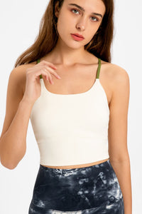 Millennia Crisscross Back Scoop Neck Sports Cami - Pahabu - Women's Clothing & Shop