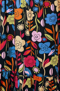 Printed V-Neck Half Sleeve Midi Dress - Pahabu - Women's Clothing & Shop