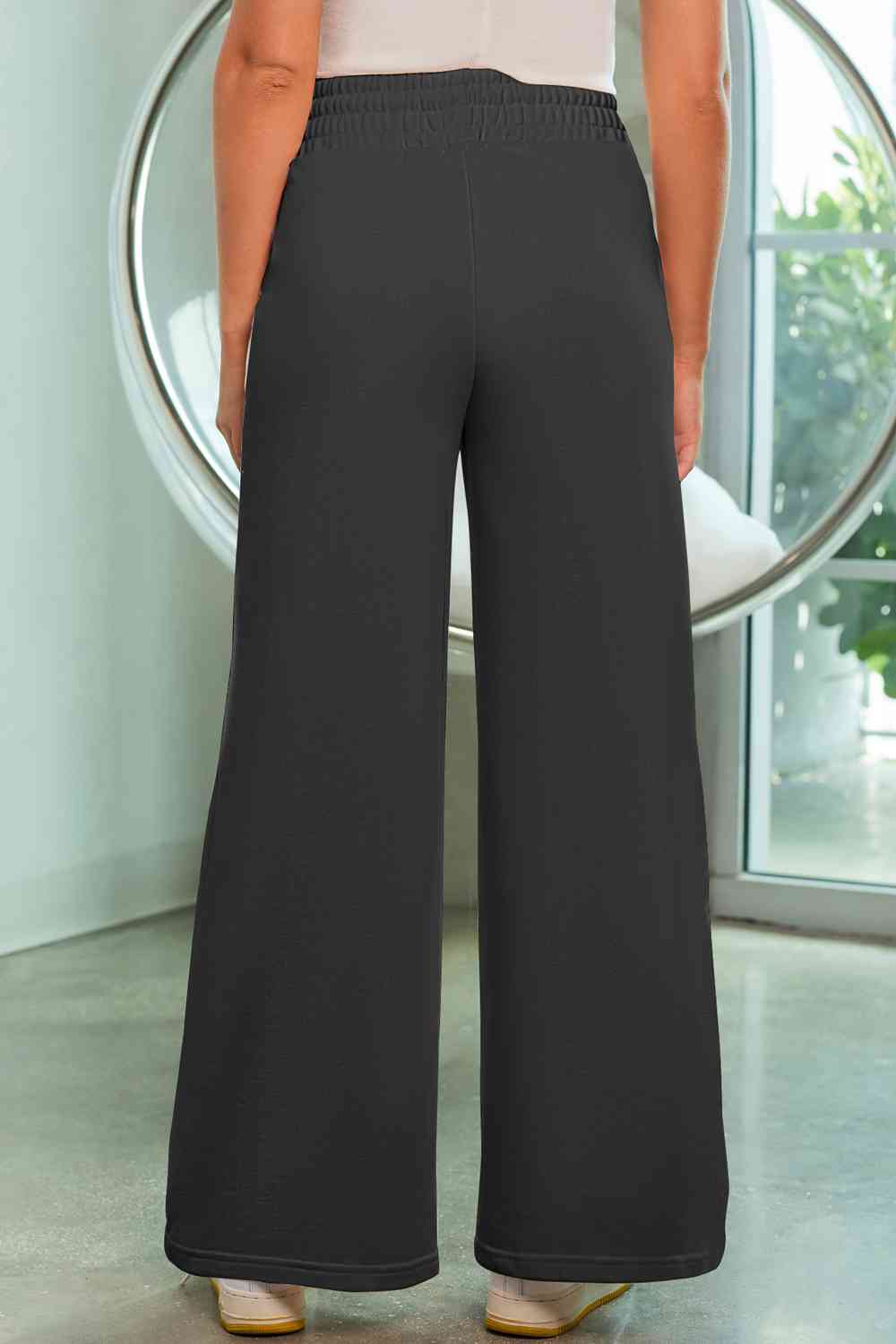 Drawstring Wide Leg Pants with Pockets - Pahabu - Women's Clothing & Shop