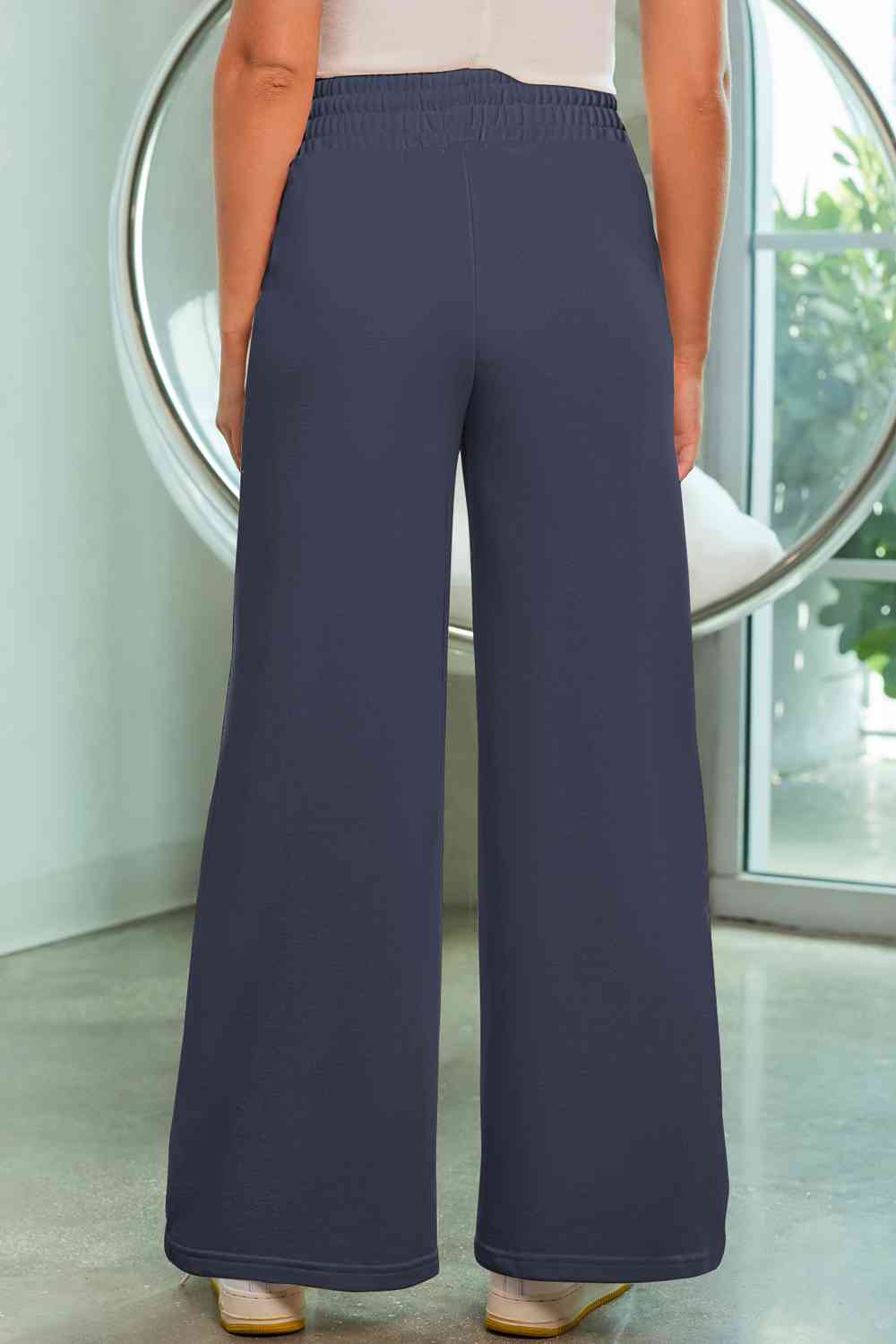Drawstring Wide Leg Pants with Pockets - Pahabu - Women's Clothing & Shop