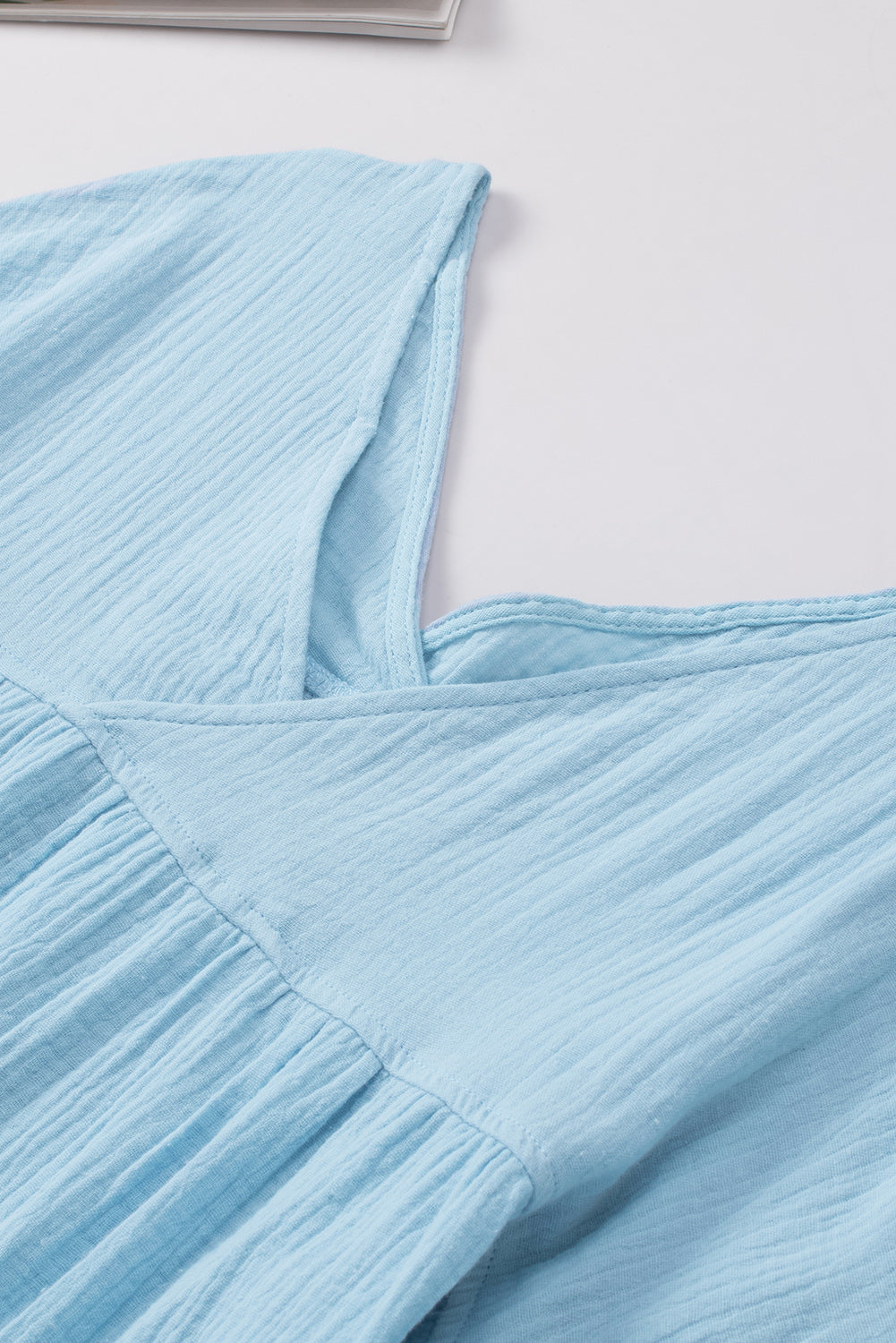 Dropped Shoulder V-Neck Blouse - Pahabu - Women's Clothing & Shop