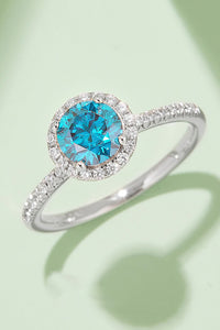 1 Carat Moissanite 925 Sterling Silver Halo Ring - Pahabu - Women's Clothing & Shop