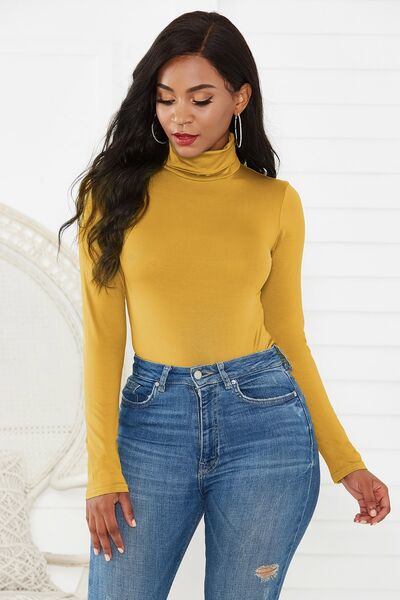 Turtleneck Long Sleeve Bodysuit - Pahabu - Women's Clothing & Shop