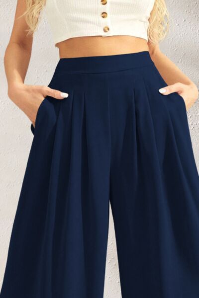 FAM-FAM High Waist Wide Leg Pants - Pahabu - Women's Clothing & Shop