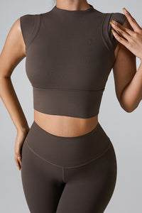 Mock Neck Active Tank - Pahabu - Women's Clothing & Shop