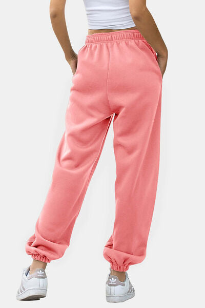 Elastic Waist Joggers with Pockets - Pahabu - Women's Clothing & Shop