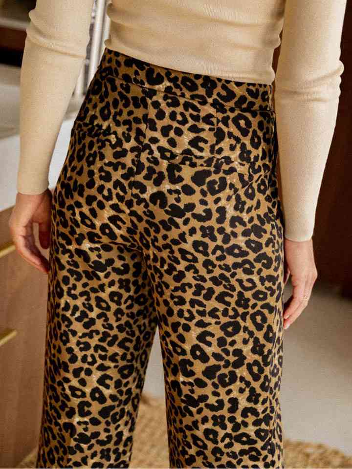 Leopard Wide Leg Pants - Pahabu - Women's Clothing & Shop