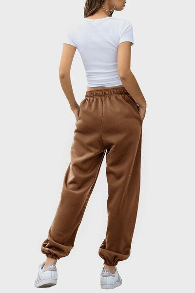 Elastic Waist Joggers with Pockets - Pahabu - Women's Clothing & Shop