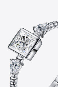 Moissanite Square Shape 925 Sterling Silver Ring - Pahabu - Women's Clothing & Shop