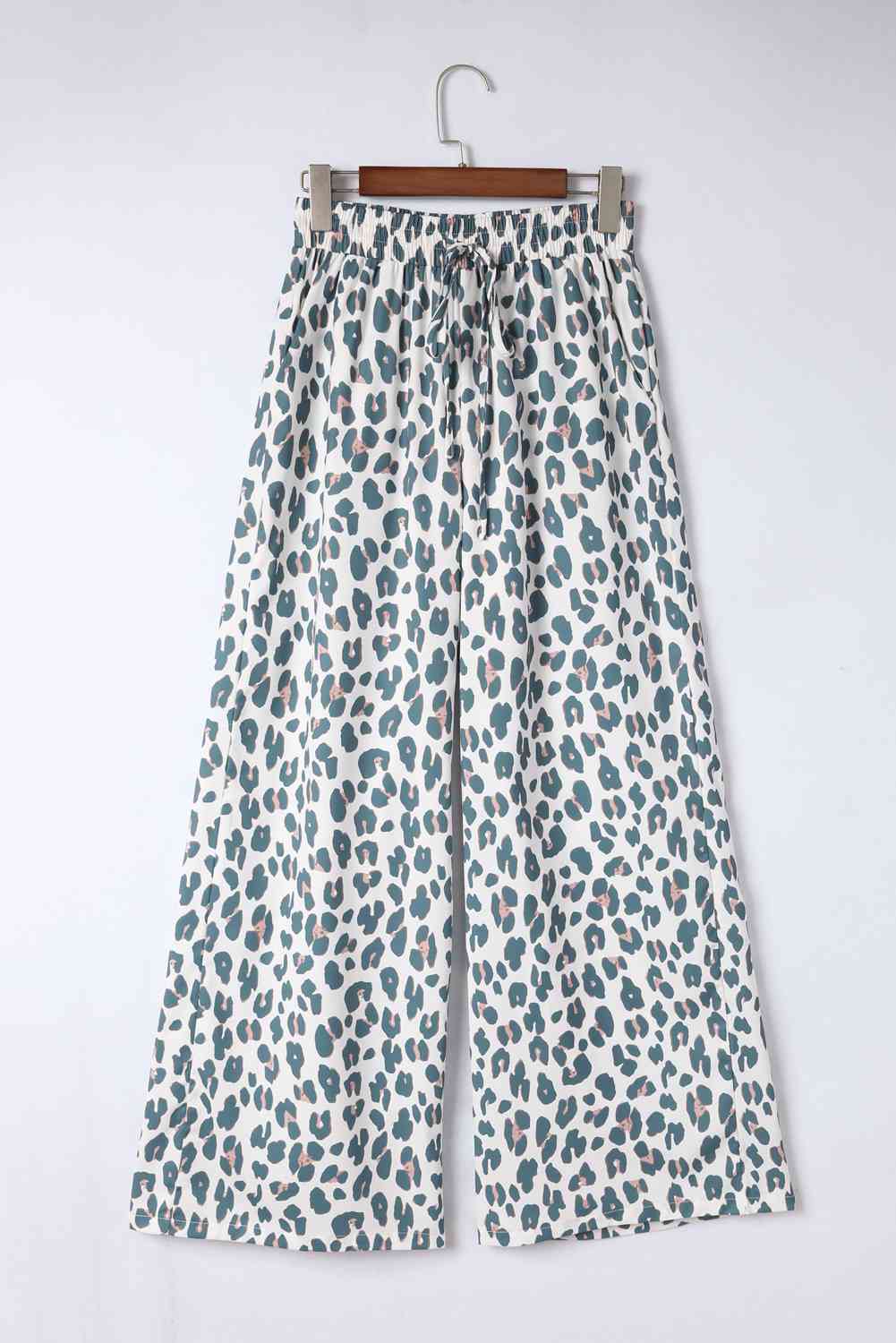 Leopard Drawstring Waist Culottes - Pahabu - Women's Clothing & Shop