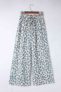 Leopard Drawstring Waist Culottes - Pahabu - Women's Clothing & Shop