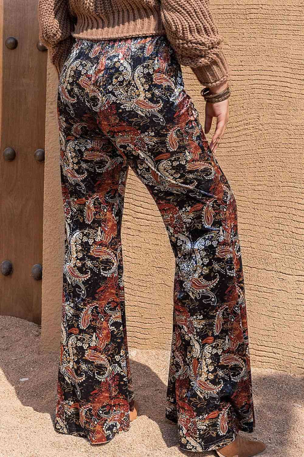 Plus Size Printed Wide Leg Long Pants - Pahabu - Women's Clothing & Shop
