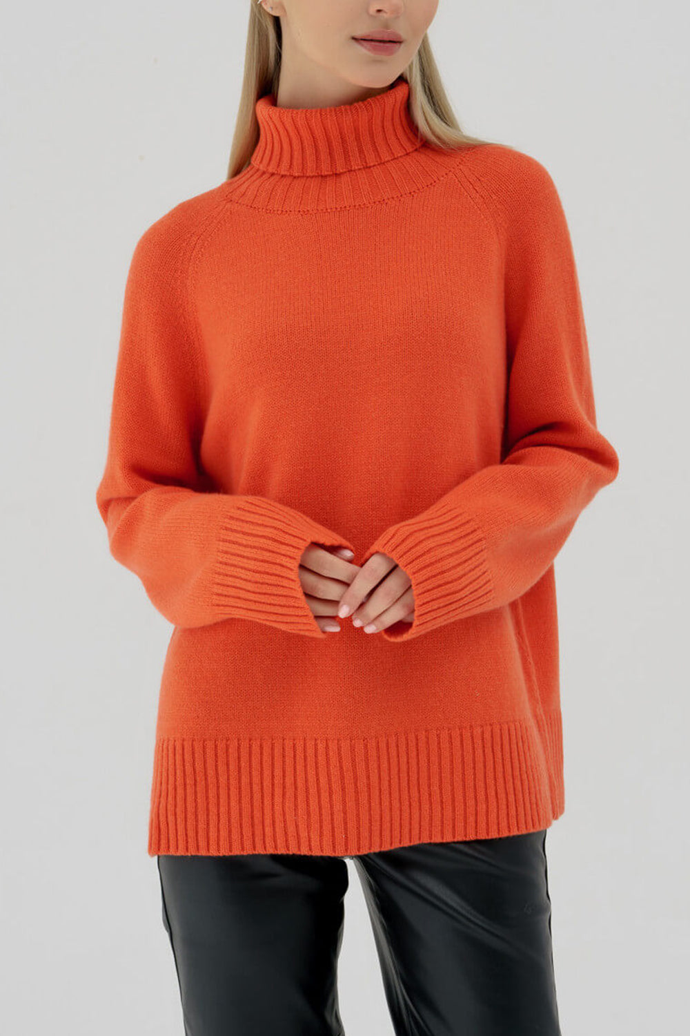 Turtle Neck Raglan Sleeve Sweater - Pahabu - Women's Clothing & Shop