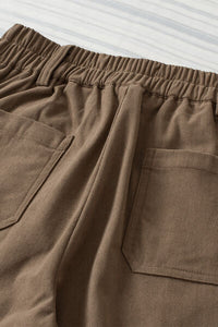 Half Elastic Waist Straight Pants - Pahabu - Women's Clothing & Shop