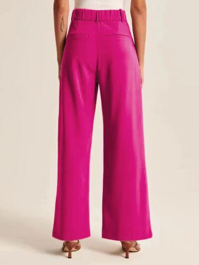 High Waist Wide Leg Pants - Pahabu - Women's Clothing & Shop