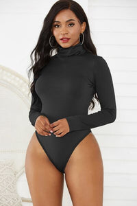 Turtleneck Long Sleeve Bodysuit - Pahabu - Women's Clothing & Shop