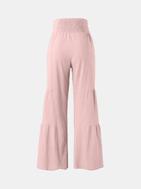 Tied Ruched Wide Leg Pants - Pahabu - Women's Clothing & Shop