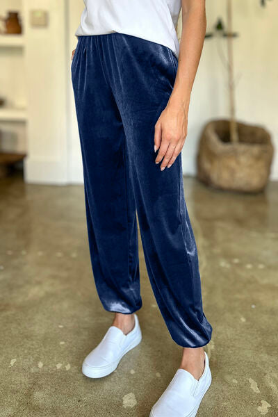 FAM-FAM Pocketed Elastic Waist Joggers - Pahabu - Women's Clothing & Shop