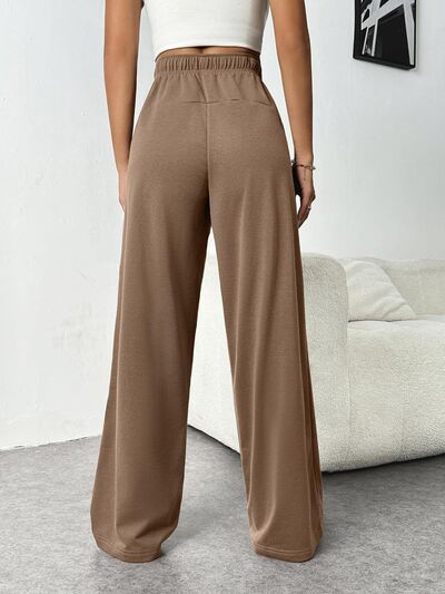 Drawstring Wide Leg Pants with Pockets - Pahabu - Women's Clothing & Shop