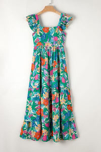 Tiered Ruffled Printed Sleeveless Dress - Pahabu - Women's Clothing & Shop