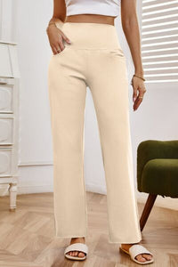 High Waist Wide Leg Pants with Pockets - Pahabu - Women's Clothing & Shop