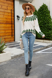 Round Neck Long Sleeve Sweater - Pahabu - Women's Clothing & Shop