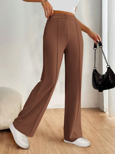 High Waist Wide Leg Pants - Pahabu - Women's Clothing & Shop